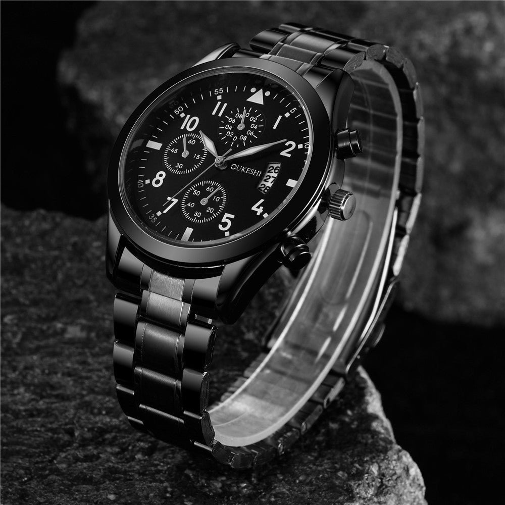 Waterproof Calendar Steel Band Watch