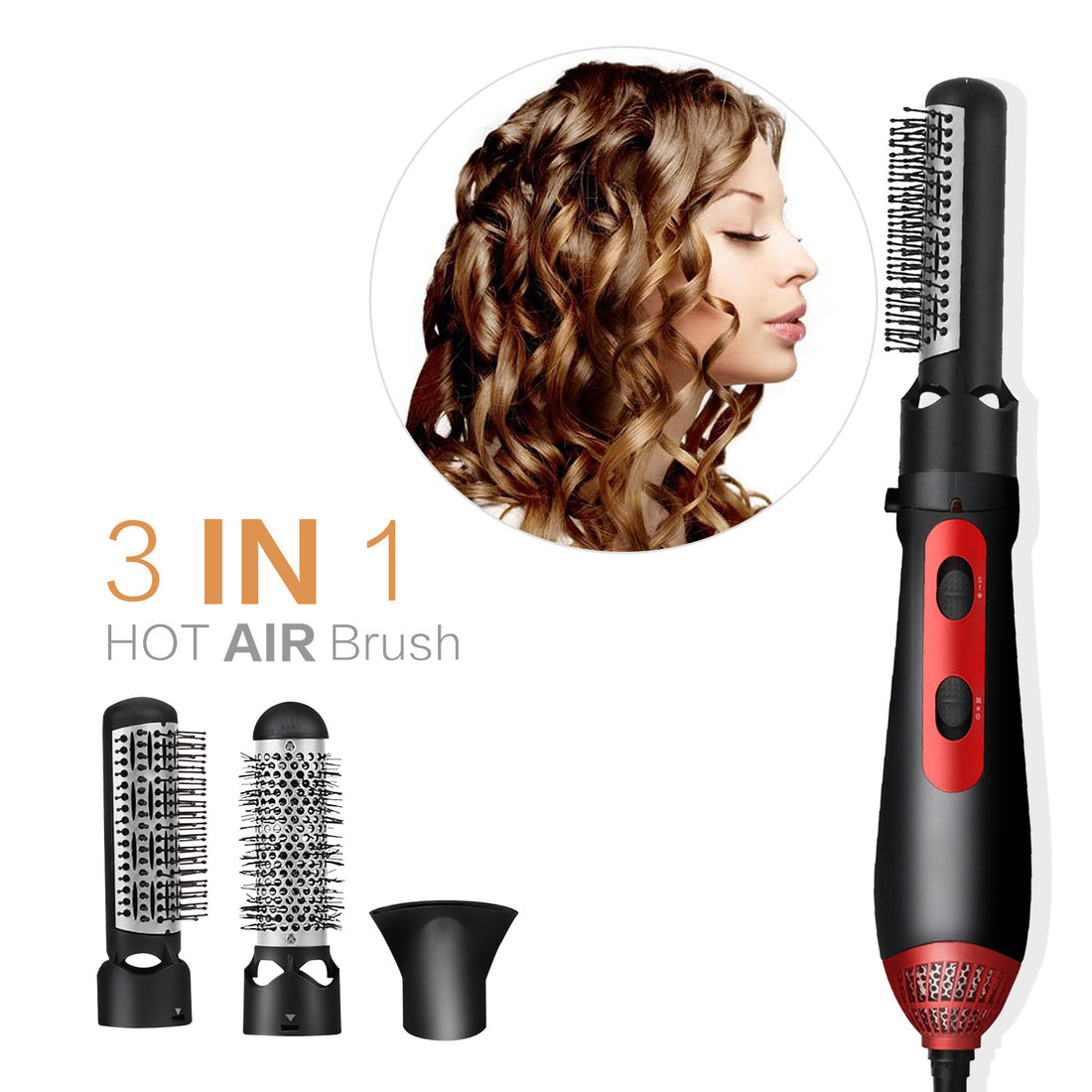 Curling Iron 3 In 1 Hot Air Comb Hair Comb